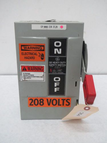 GENERAL ELECTRIC TH4321 FUSIBLE 30A AMP 240V-AC 3P DISCONNECT SWITCH B278229
