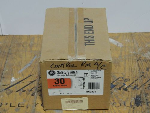 General Electric Safety Switch, THN3321, 30A, 240V, 3 Pole, 3 Wire