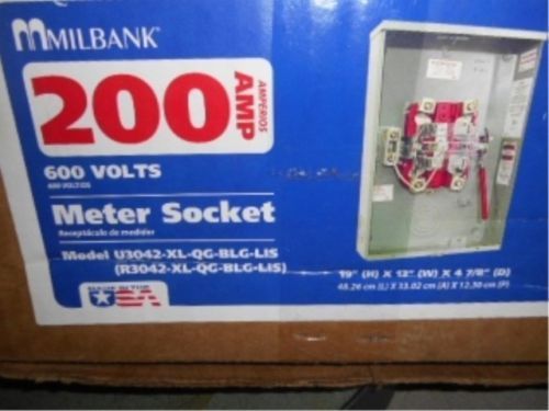 Milbank-u3042-xl-qg-blg-lis-ringless-3-wire-single-position-600volt-200amp for sale