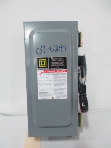 NEW SQUARE D H221AWK HEAVY DUTY SAFETY SWITCH FUSIBLE 30A AMP 240V-AC 3P D247114