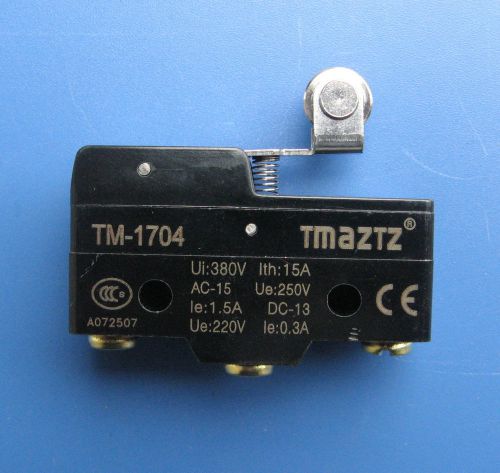 Tmaztz tm-1704 short hinge roller lever momentary micro limit switch for sale
