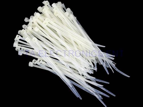 Pack of 100pcs small white cable ties for electrical wires cables 2.5mm x 8cm for sale