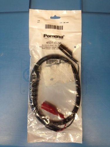 Pomona electronics 4531-c-36 bnc (m) w/ strain relief to alligator clips, 36&#034; for sale