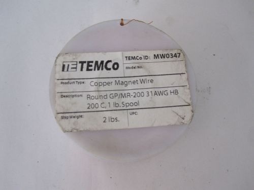 31 awg copper magnet wire mw0540  1 lb 3950 ft 3950&#039; 200c magnetic coil for sale