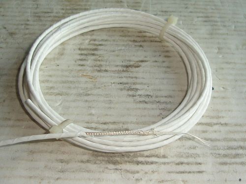 10 feet of shielded silver teflon wire awg 30 coax teledyne thermatics for sale
