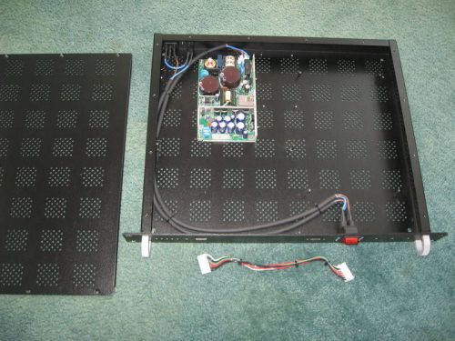 Electronic project enclosure 19&#034; x 1 ru x 14&#034; deep. with power supply used for sale