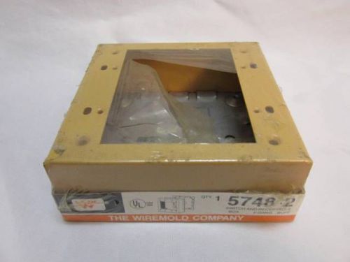 NEW NOS Wiremold Switch and Receptacle Box 2-Gang Buff 5748-2