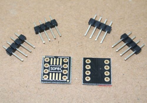 20pcs sop8 soic8 to dip8 adapter converter pcb board + free pinheader for sale