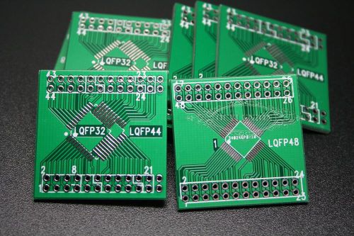 Hot 5xLQFP-32 LQFP48 LQFP-44 IC Adapter Convert Double Side PCB DIP Prototyping