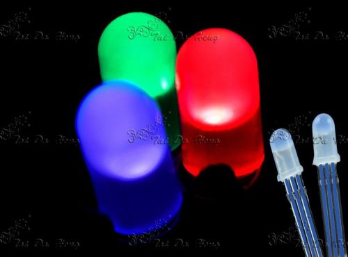 500pcs 4pin 5mm rgb diffused common cathode led light-emitting diode tri-color for sale
