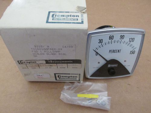 New nos crompton ny10-016-01aa-faxx percent meter 0-150% t01601aafaxx for sale