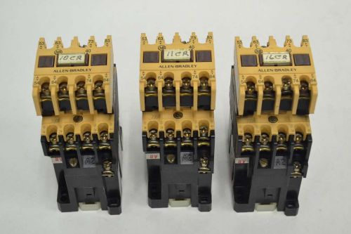 Lot 3 allen bradley 700-f400a1 195-fa40 control relay 10a amp 120v-ac b353345 for sale
