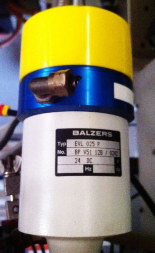 Balzers evl 025p evl025p electropneumatic angle valve, 24v for sale