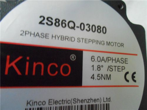 Kinco stepper motor 2s86q-03080 2 phase 3~6 a holding torque 3.4~12.8nm new for sale