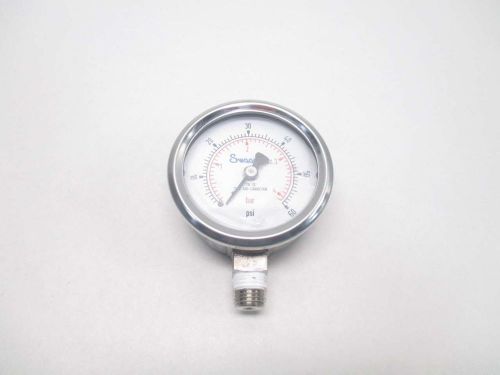 Swagelok 0-60psi 1/4 in npt pressure gauge d482402 for sale