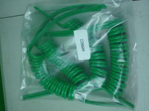 Lot of 4 new green poly 3/16&#034; id coiled double air line-free shipping for sale