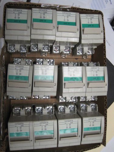 Lot of 12 Used Fuji Electric 2 Pole Circuit Protectors  6 CP32FS/10, 6 CP32FS/5