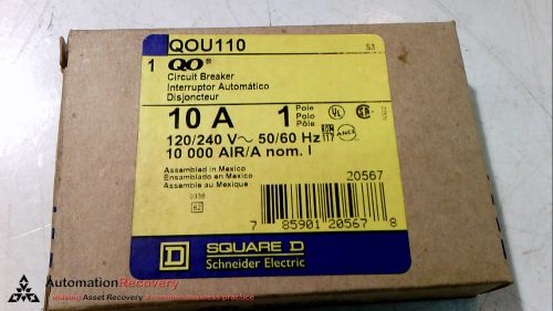 Schneider electric qou110 series 3 circuit breaker, thermal mag, 1p,, new for sale