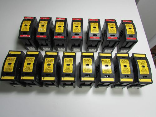 BUSS JTN60030 J Class fuse holders with fuses, Used