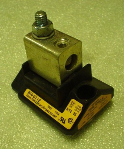 Qty1 buss bh-0112 fuse block 700v 100a 14-2/0 awg -used- 60 day warranty for sale