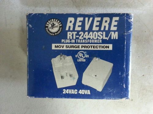 Revere RT-2440SL/M Plug-in Transformer Mov Surge Protections 24VAC 40VA -NEW