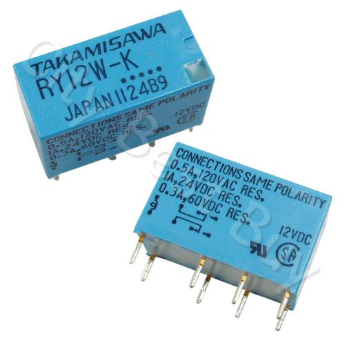 20 x ry12w-k dc12v ac120v power relay 8 pin dpdt signal audio takamisawa fujitsu for sale