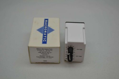 New macromatic tr-53122-16 .6-60min time delay relay ser b 120v-ac 10a d384421 for sale