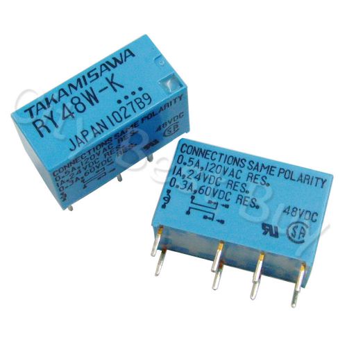 20 x ry48w-k dc48v power relay 8 pin dpdt signal audio takamisawa fujitsu japan for sale