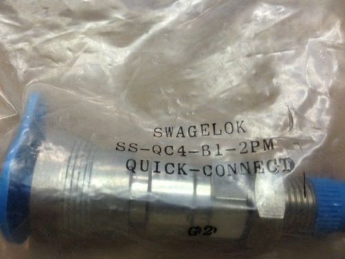 New Swagelok Stainless Steel Quick Connect SS-QC4-B1-2PM