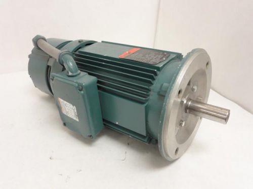 145454 old-stock, reliance p18a7203 ac motor w/brake 3hp 20-230/460v 1725rpm 3ph for sale