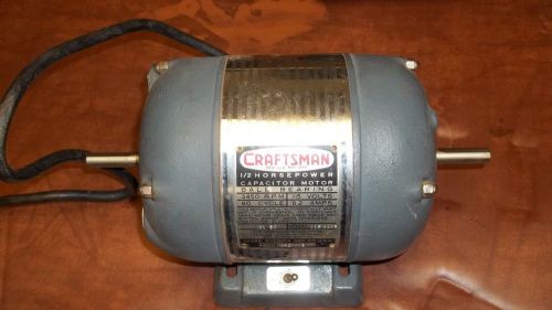 Sears Craftsman 1/2 HP 3450 RPM 6.2A Electric Motor Model 115 6963 Type CR220K9