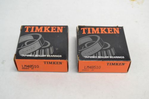 Lot 2 new timken lm48510 58x70mm tapered roller bearing race cup b258255 for sale