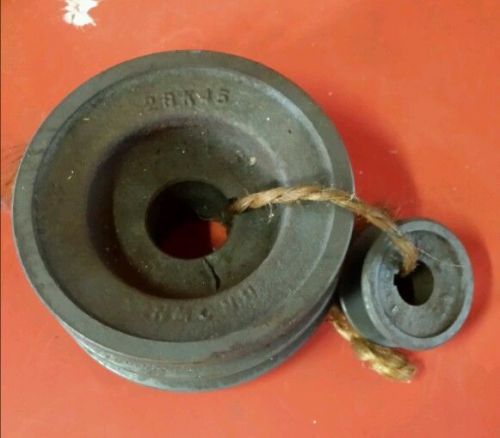 Browning 2bk45 2 groove sheave bushing bore v-belt pulley plus 1 small browning for sale