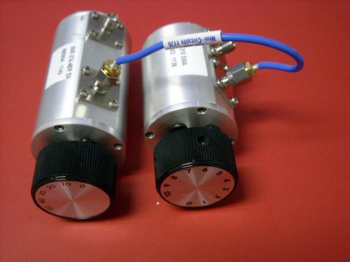Pair of jfw  dc - 2.7 ghz rotary attenuators / 0-50 db &amp; 0-10 db / 50 ohm for sale