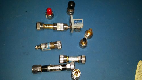 Hp, waveline,omni  assort. attenuators,crystal detectors adapters lot of 9 items for sale