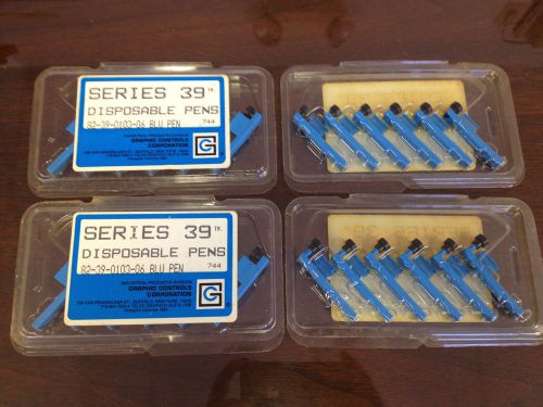 Lot of 4 Packs of Graphic Control Series 39 Disposable Blue Pens 82-39-0103-06