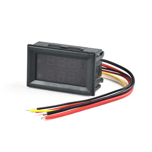 Double digital dc 0-100v 10a led current voltage panel meter voltmeter ammeter for sale