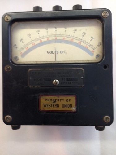 Western Electric DC Voltmeter 0 - 3.0 Volt Model 931 Analog DCV Low Voltage