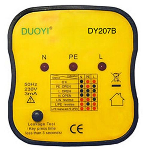 DY207B Socket Polarity Tester RCD DY-207B.