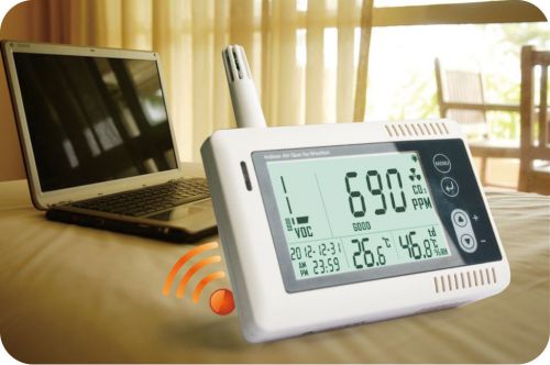 Deskto co2 detector data logger with relay, greenhouse, home, office, for sale