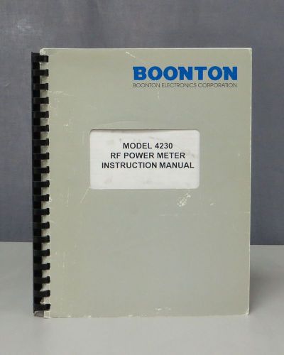 Boonton RF Power Meter Model 4230 Instruction Manual