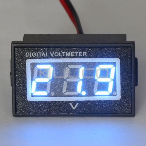 Digital Voltmeter DC 15-120V Blue Vehicle RF Waterproof Voltage Panel Volt Meter
