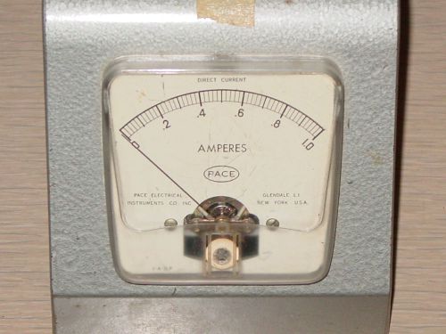 AMPERES meter Vintage PACE Amperes gage gauge Pace electrical instruments co.