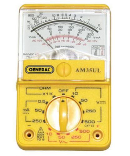 Analog Multimeter Model AM35UL Ac/ Dc with LeaeTester Meter Nice Tool New