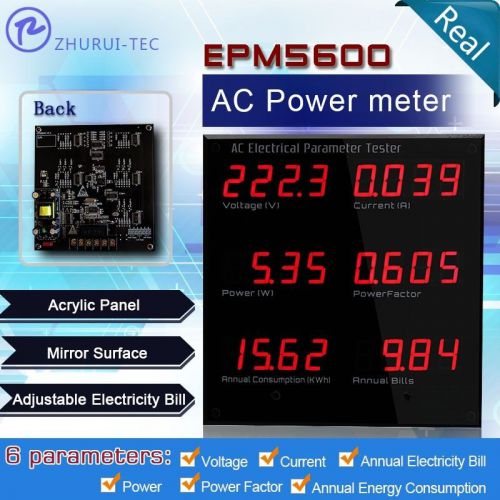 Epm5600 ac 110v/220v panel power meter / panel watt meter 2000w /10a for sale