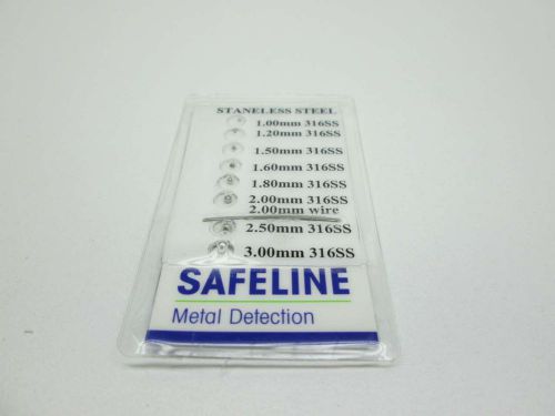 NEW SAFELINE CASCADE METAL DETECTION LAMINATED TEST CARD LAB EQUIPMENT D391663