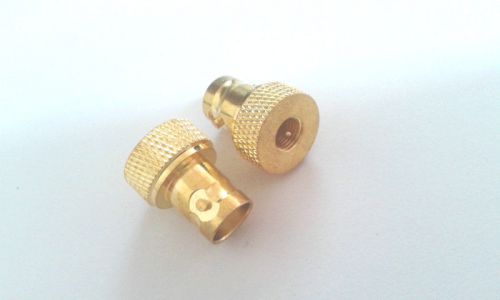 10PCS  brass Gold SMA - male to BNC - female adaptor connector