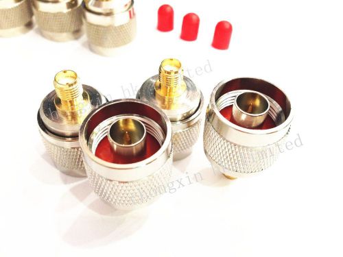4pcs N male plug to RP-SMA female plug center RF coaxial adapter connector