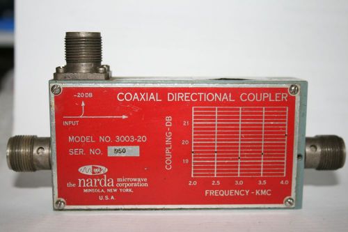 NARDA  COAXIAL DIRECTIONAL  COUPLER  MODEL 3003-20