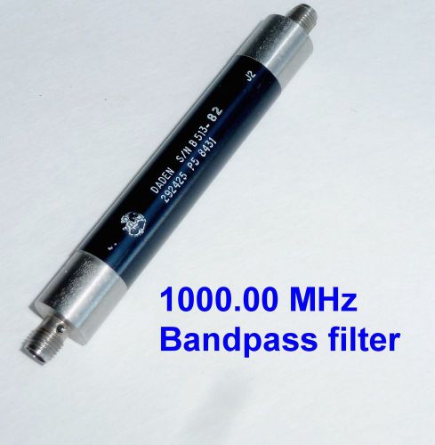 1000.00 mhz bandpass filter.  female sma connectors tested &amp;  guaranteed. for sale